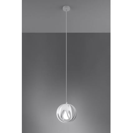 Висящ полилей TULOS 1xE27/60W/230V бял