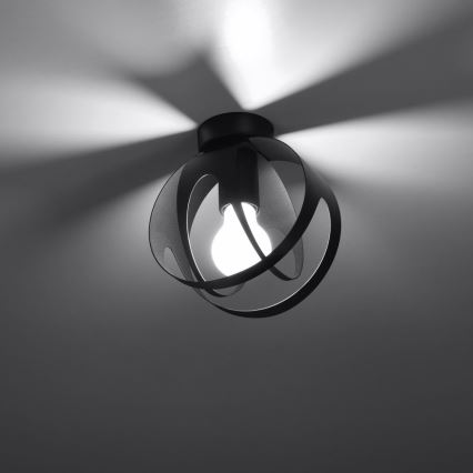 Повърхностен полилей TULOS 1xE27/60W/230V черен