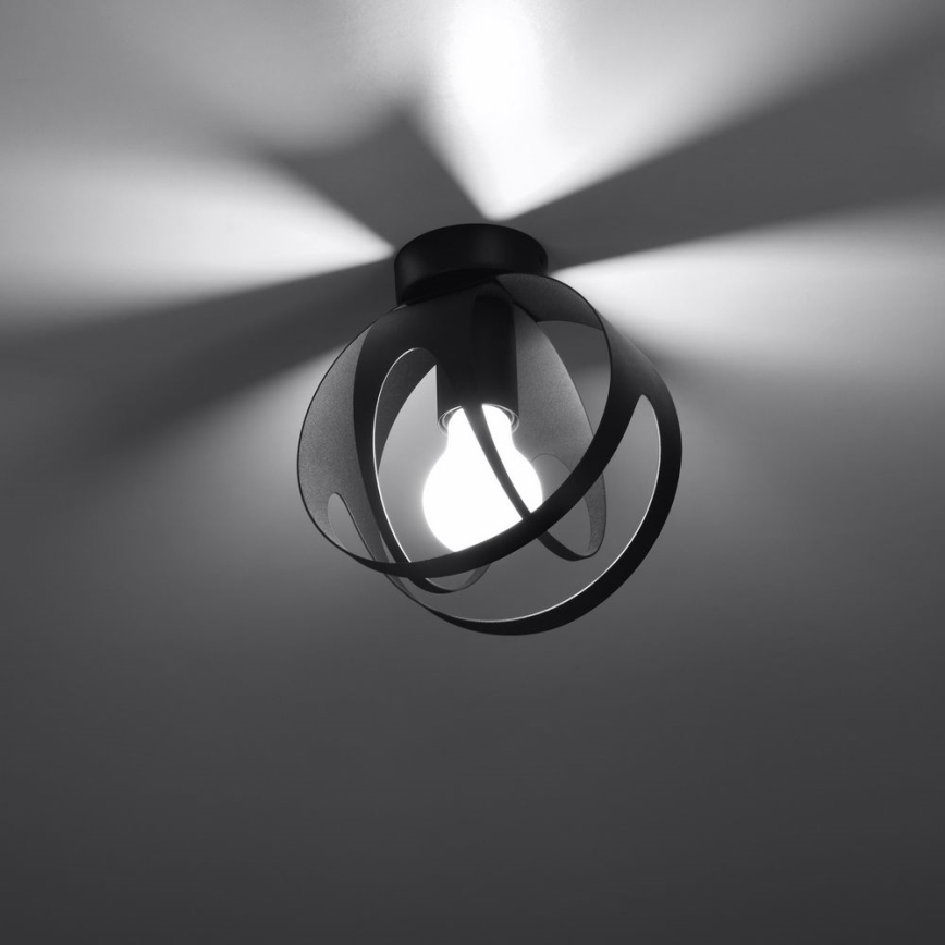 Повърхностен полилей TULOS 1xE27/60W/230V черен