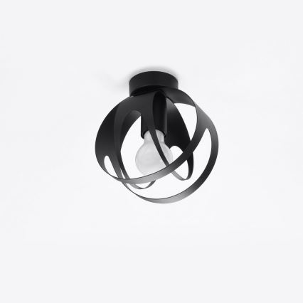 Повърхностен полилей TULOS 1xE27/60W/230V черен