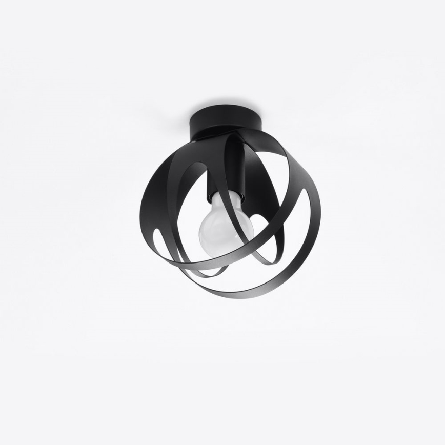 Повърхностен полилей TULOS 1xE27/60W/230V черен