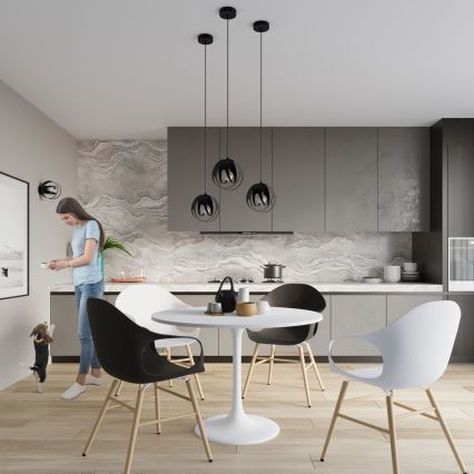 Повърхностен полилей TULOS 1xE27/60W/230V черен