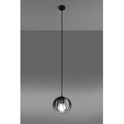 Висящ полилей TULOS 1xE27/60W/230V черен