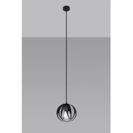 Висящ полилей TULOS 1xE27/60W/230V черен