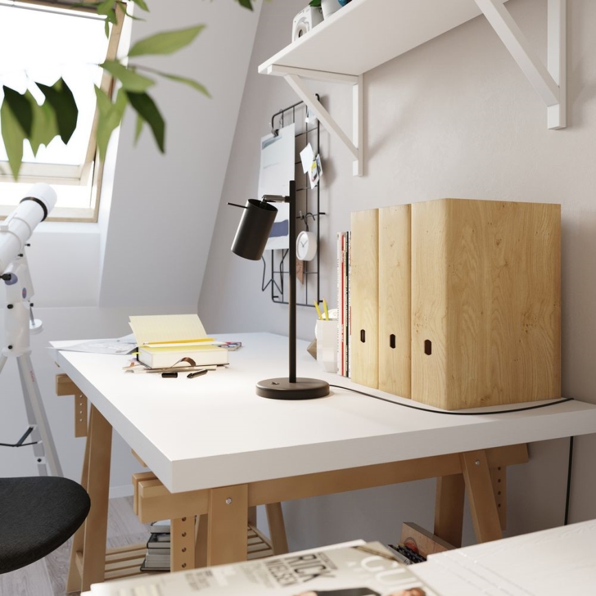 Настолна лампа RING 1xGU10/10W/230V черен