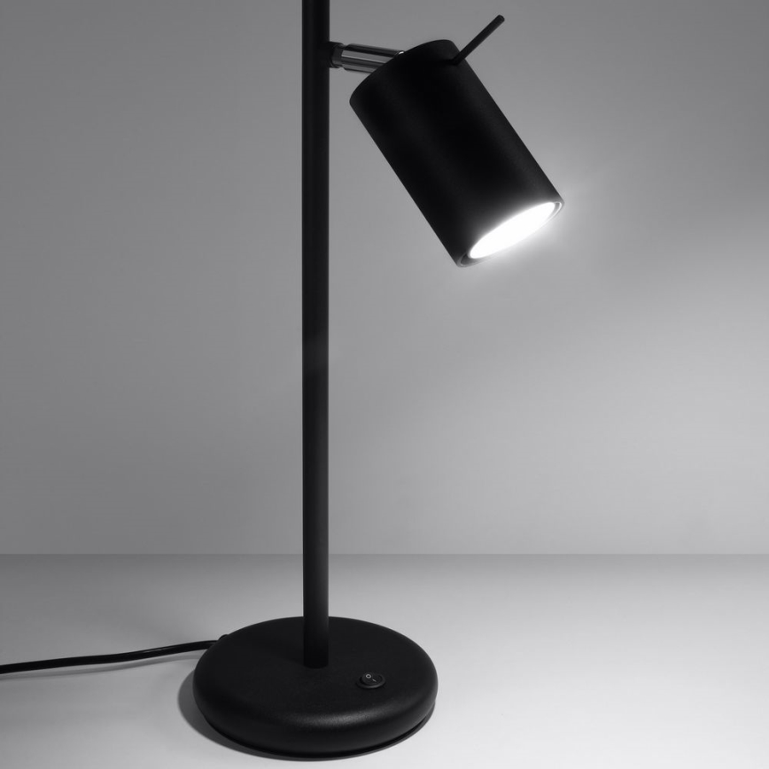 Настолна лампа RING 1xGU10/10W/230V черен