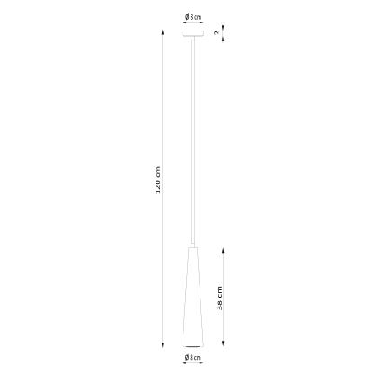 Полилей на кабел SULA 1xGU10/10W/230V pr. 8 cm бежов