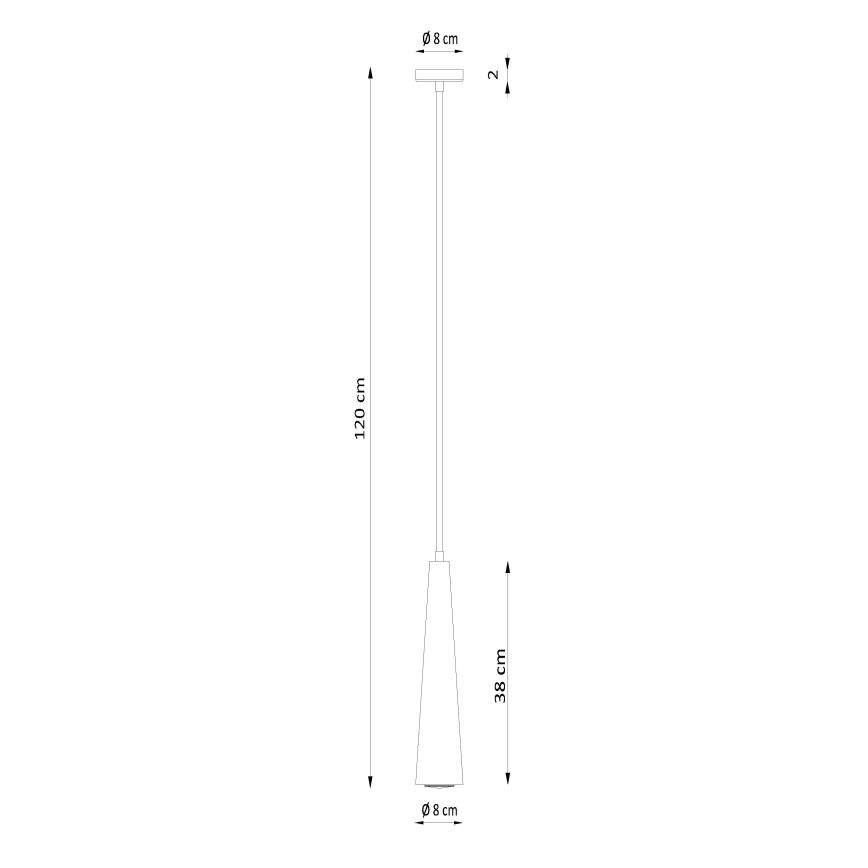 Полилей на кабел SULA 1xGU10/10W/230V pr. 8 cm бежов