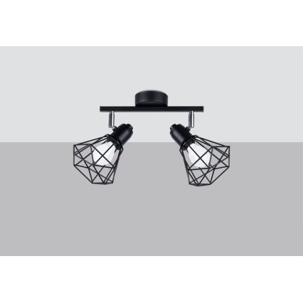Спот ARTEMIS 2xE14/40W/230V черен