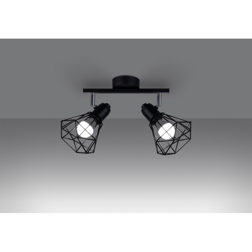 Спот ARTEMIS 2xE14/40W/230V черен