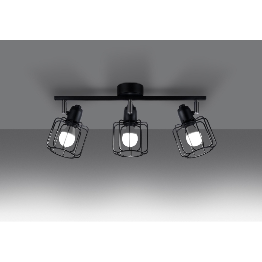 Спот BELUCI 3xE14/40W/230V черен