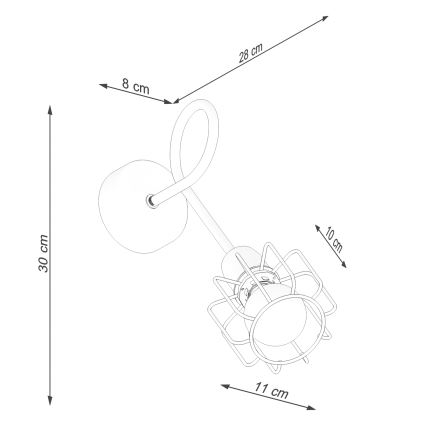 Аплик BELUCI 1xE14/40W/230V черен
