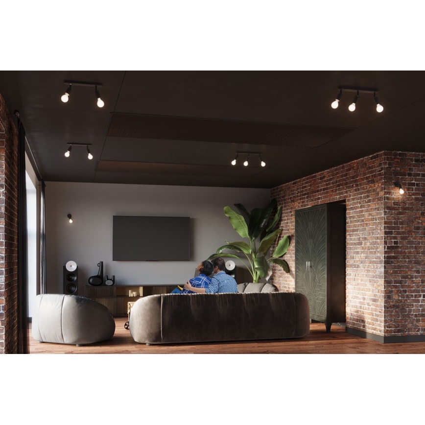 Стенен спот FORNES 1xE27/60W/230V черен