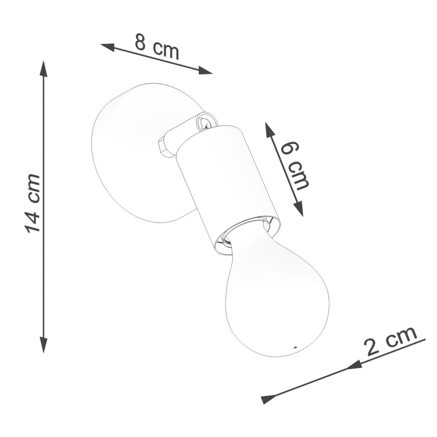 Стенен спот FORNES 1xE27/60W/230V черен