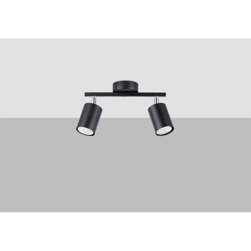 Спот LEMMI 2xGU10/40W/230V черен