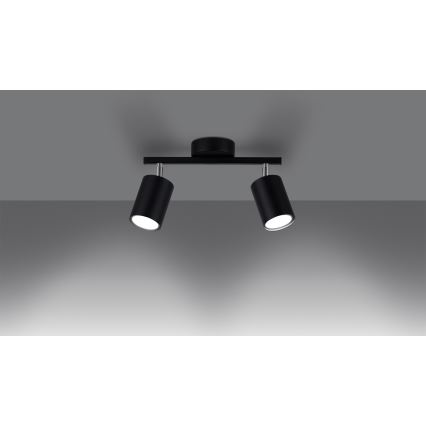 Спот LEMMI 2xGU10/40W/230V черен