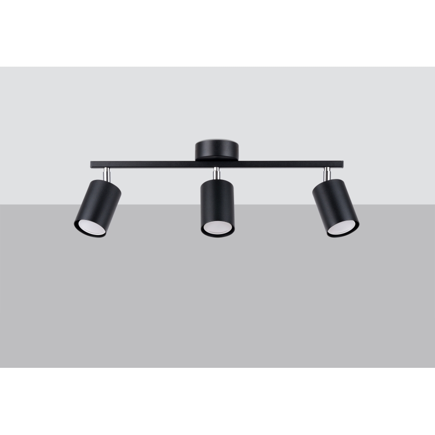 Спот LEMMI 3xGU10/40W/230V черен
