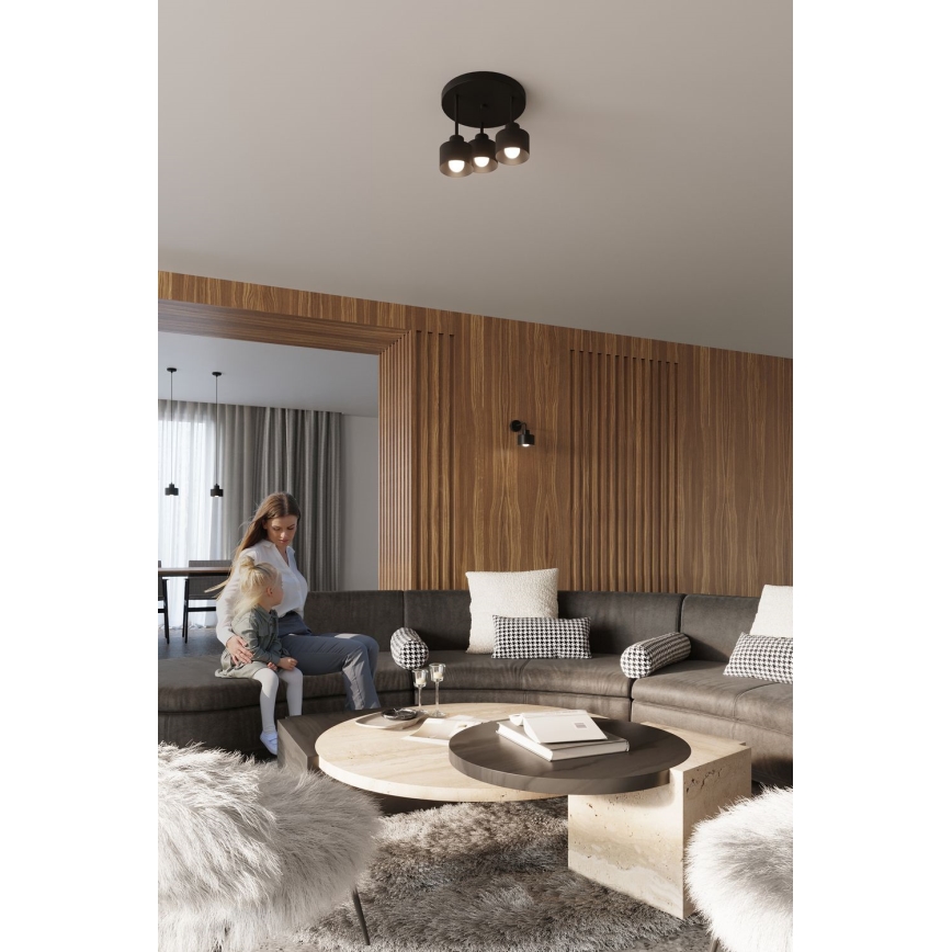 Аплик SAVAR 1xE27/60W/230V черен