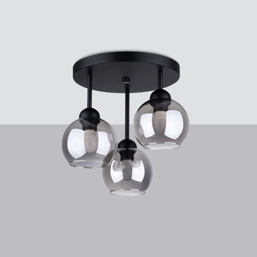 Полилей ALINO 3xE27/60W/230V черен