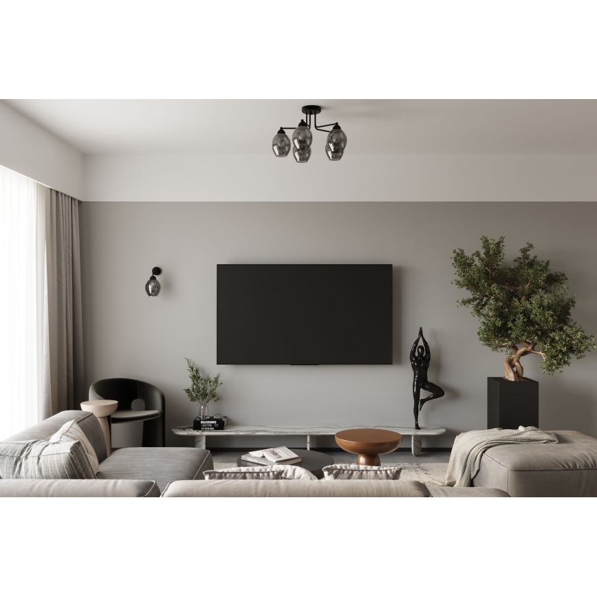 Аплик FILLAN 1xE27/60W/230V черен