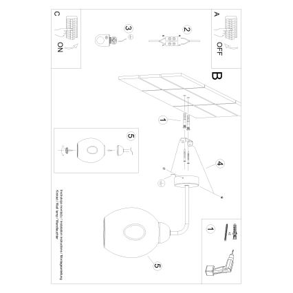 Аплик FILLAN 1xE27/60W/230V черен