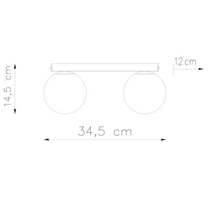 Плафониера YOLI 2xG9/12W/230V бял