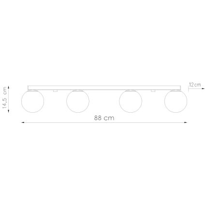 Плафониера YOLI 4xG9/12W/230V бял