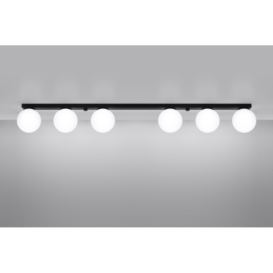 Плафониера YOLI 6xG9/12W/230V черен