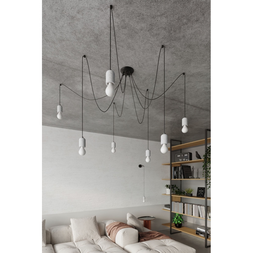 Пендел NESO 5xE27/15W/230V паяк бетон