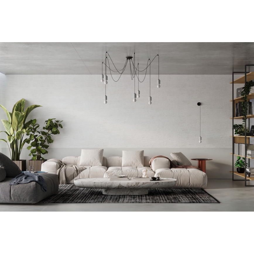 Пендел NESO 5xE27/15W/230V паяк бетон