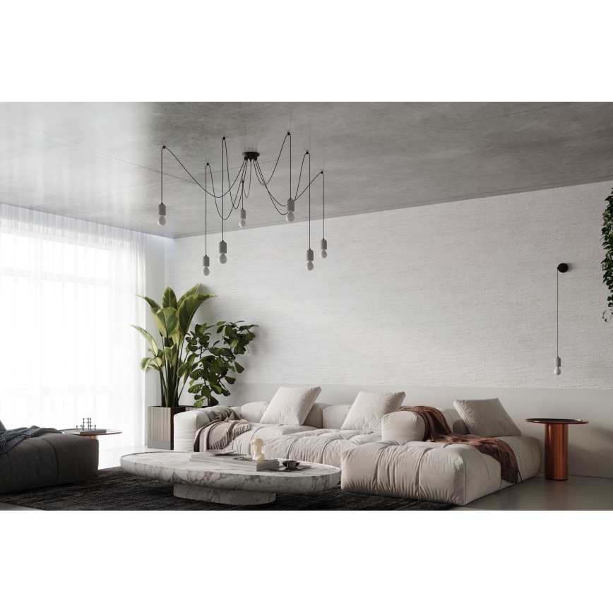 Пендел NESO 5xE27/15W/230V паяк бетон