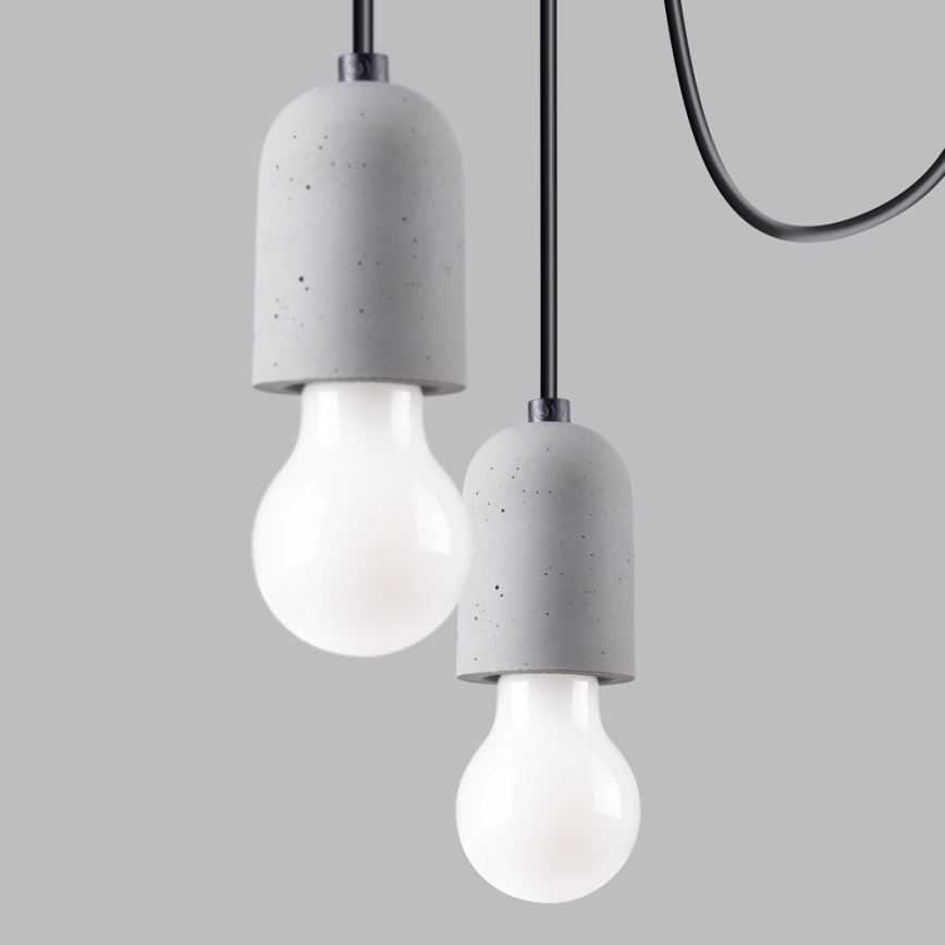 Пендел NESO 5xE27/15W/230V паяк бетон