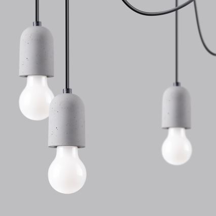 Пендел NESO 7xE27/15W/230V паяк бетон