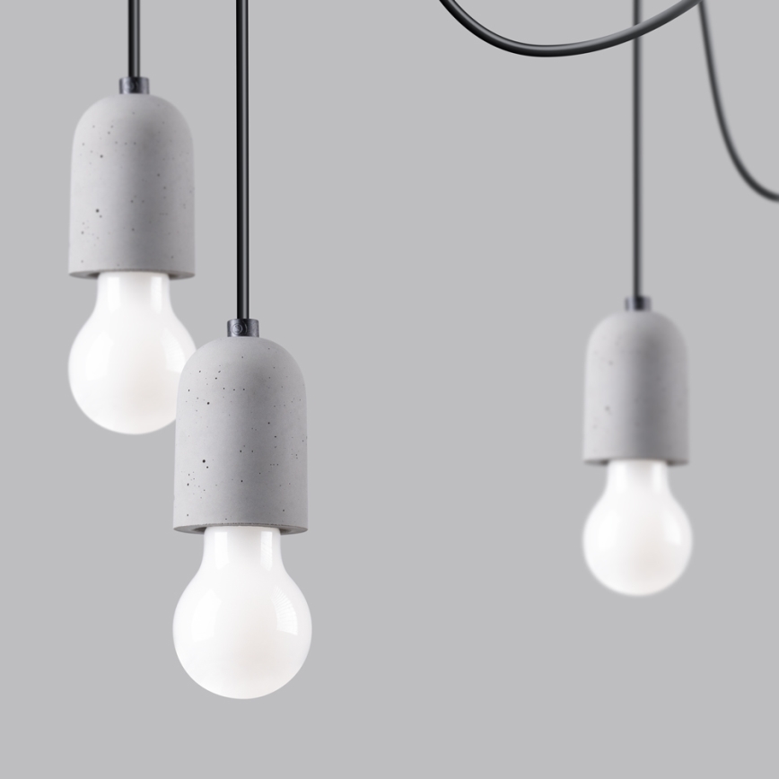 Пендел NESO 7xE27/15W/230V паяк бетон