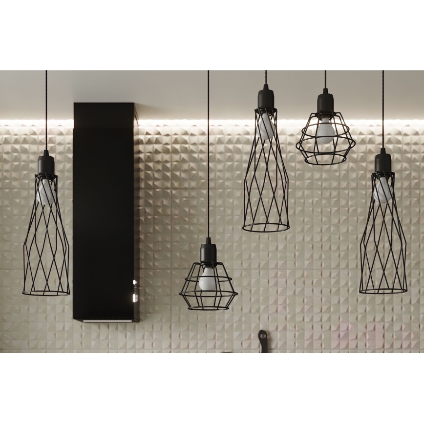 Пендел SUBA 1xE27/15W/230V черен