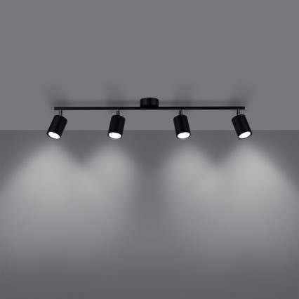 Спот LEMMI 4xGU10/10W/230V черен