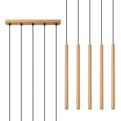 Пендел PASTELO 5xG9/8W/230V златист