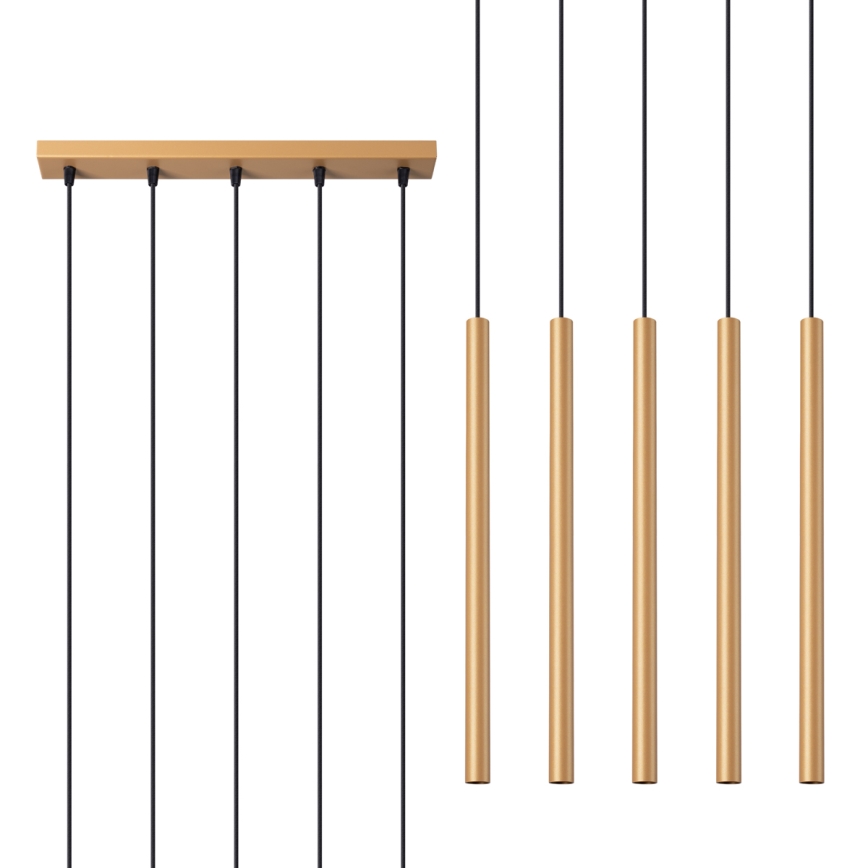 Пендел PASTELO 5xG9/8W/230V златист