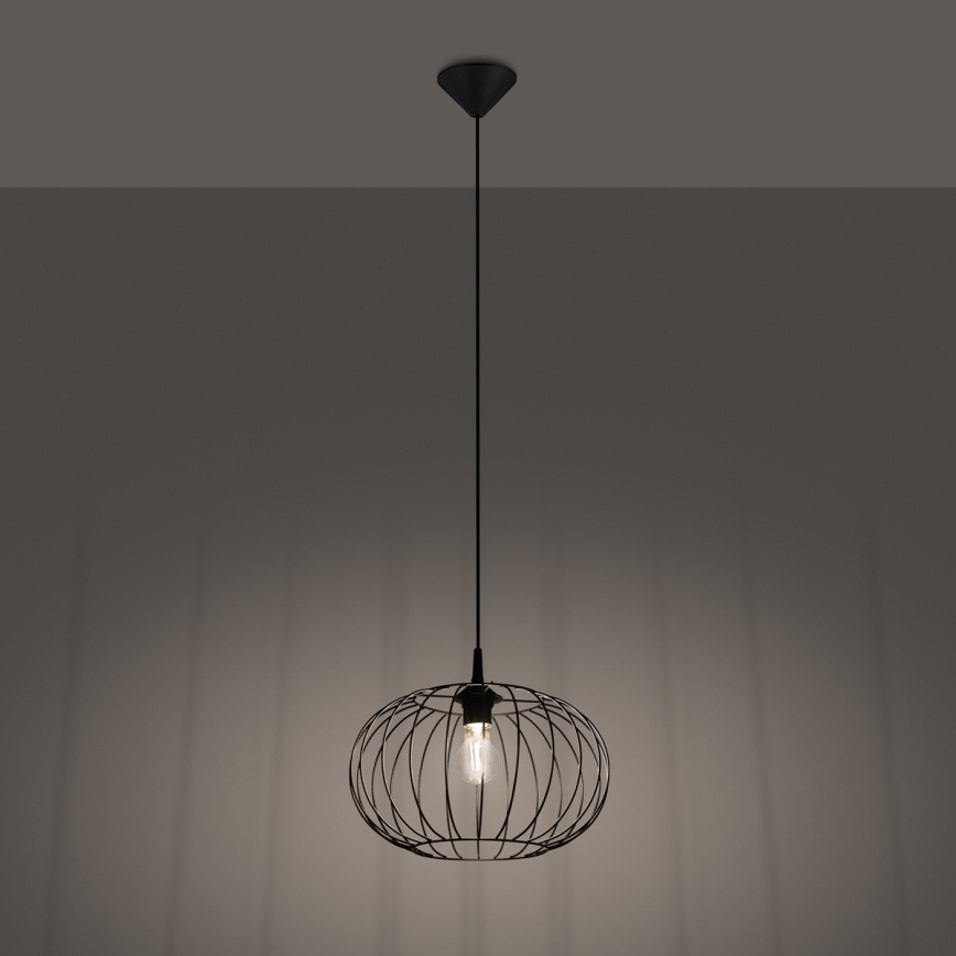 Пендел TSUNO 1xE27/15W/230V черен