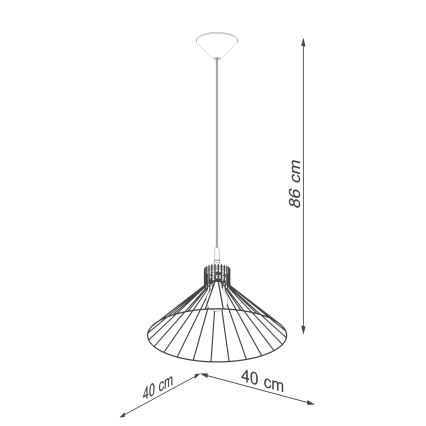 Пендел EDA 1xE27/15W/230V черен