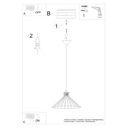 Пендел EDA 1xE27/15W/230V черен