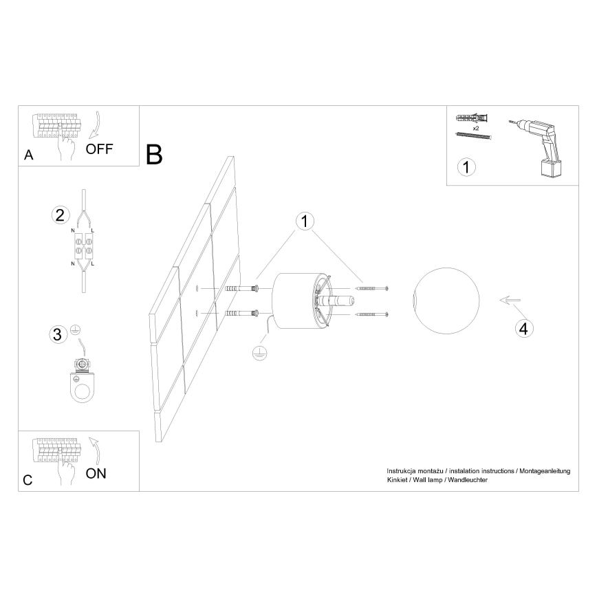Спот аплик BOOMO 1xG9/8W/230V бук