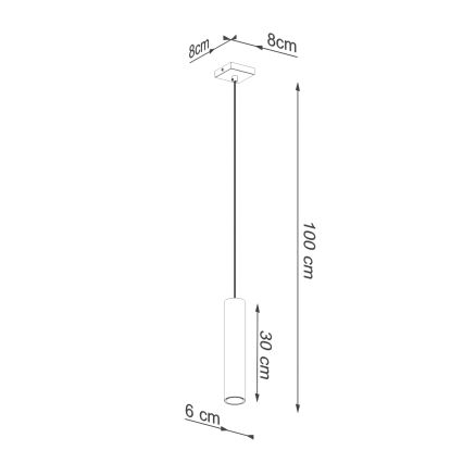 Пендел LAGOS 1xGU10/10W/230V златист