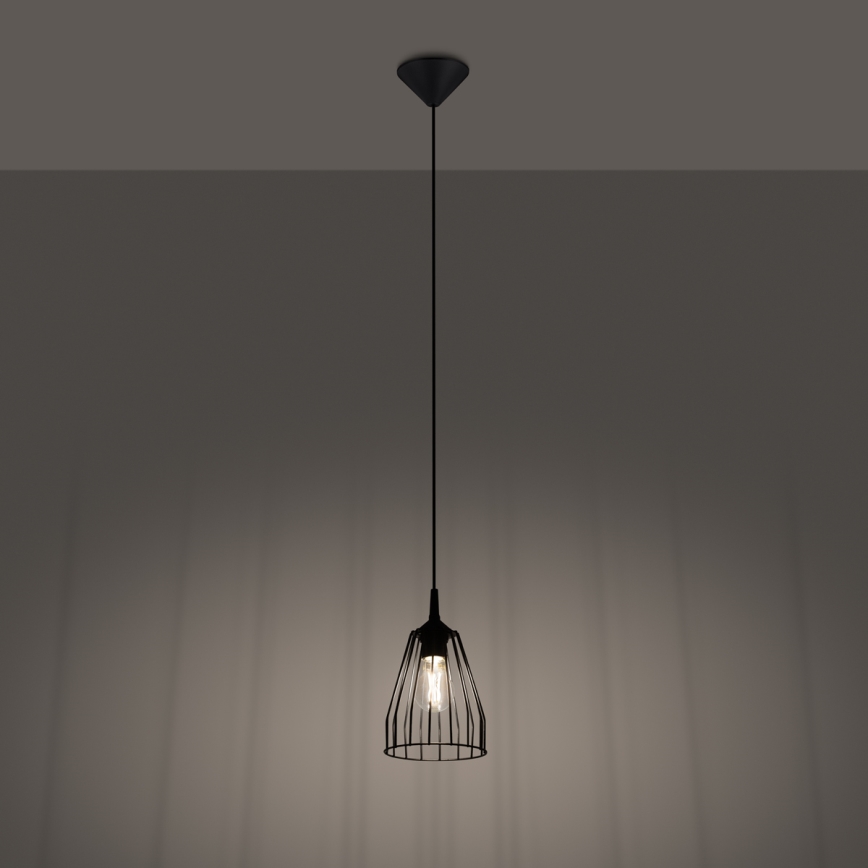 Пендел LEYO 1xE27/15W/230V черен