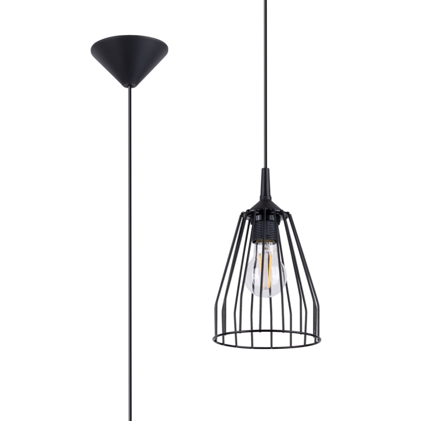 Пендел LEYO 1xE27/15W/230V черен