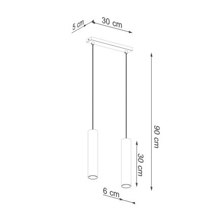 Пендел LAGOS 2xGU10/10W/230V златист