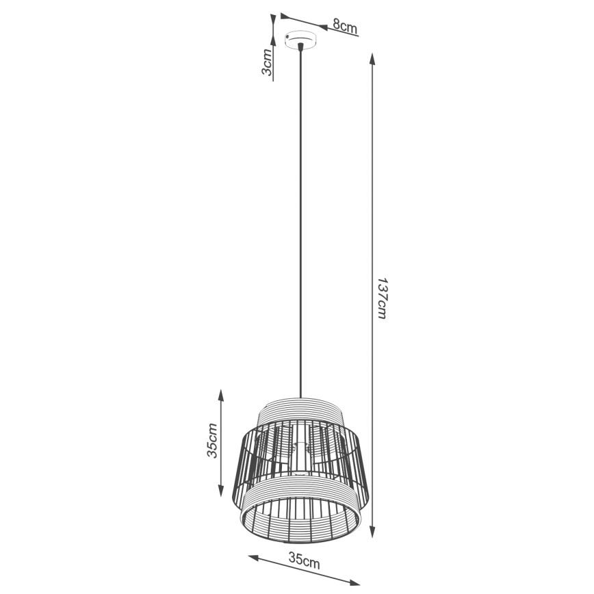 Пендел BRILO 1xE27/15W/230V