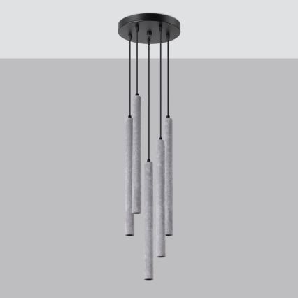 Пендел PASTELO 5xG9/8W/230V бетон
