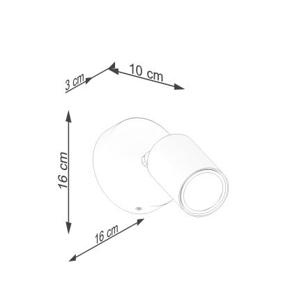 Спот аплик VERDO 1xGU10/10W/230V бял/бук
