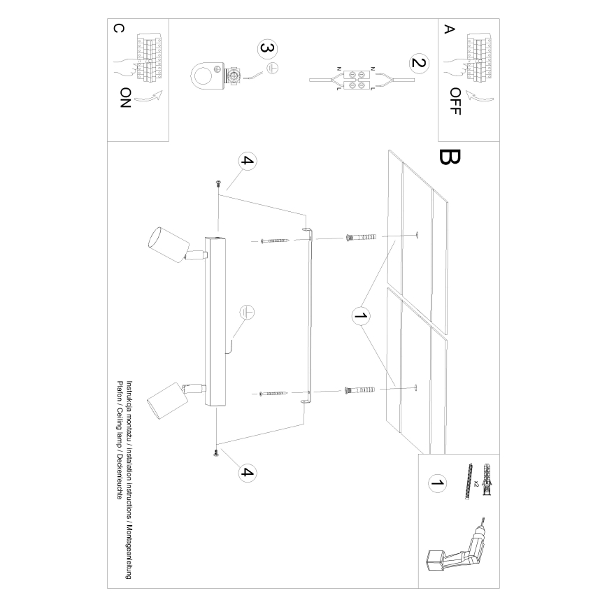 Спот VERDO 2xGU10/10W/230V черен/бук